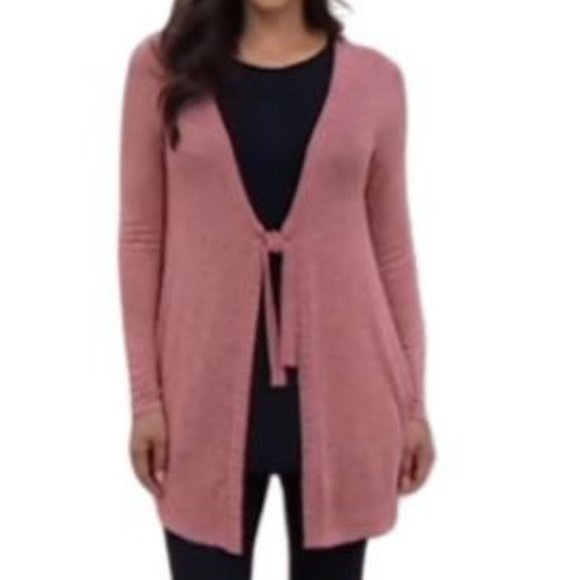 AnyBody Sweaters - AnyBody Hacci Tie Front Cardigan 770